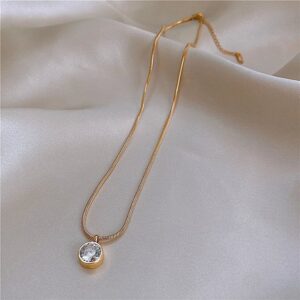 Dainty stone pendant