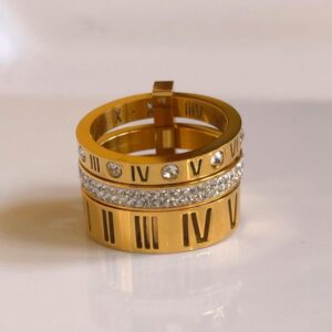 Three layer luxury ring