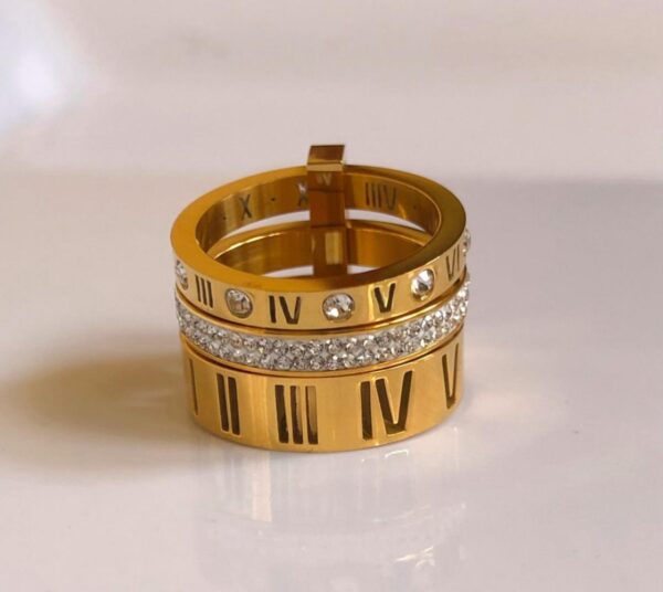 Three layer luxury ring